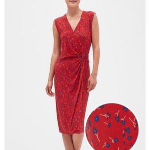 Banana Republic Factory Faux Wrap Side Knot Midi